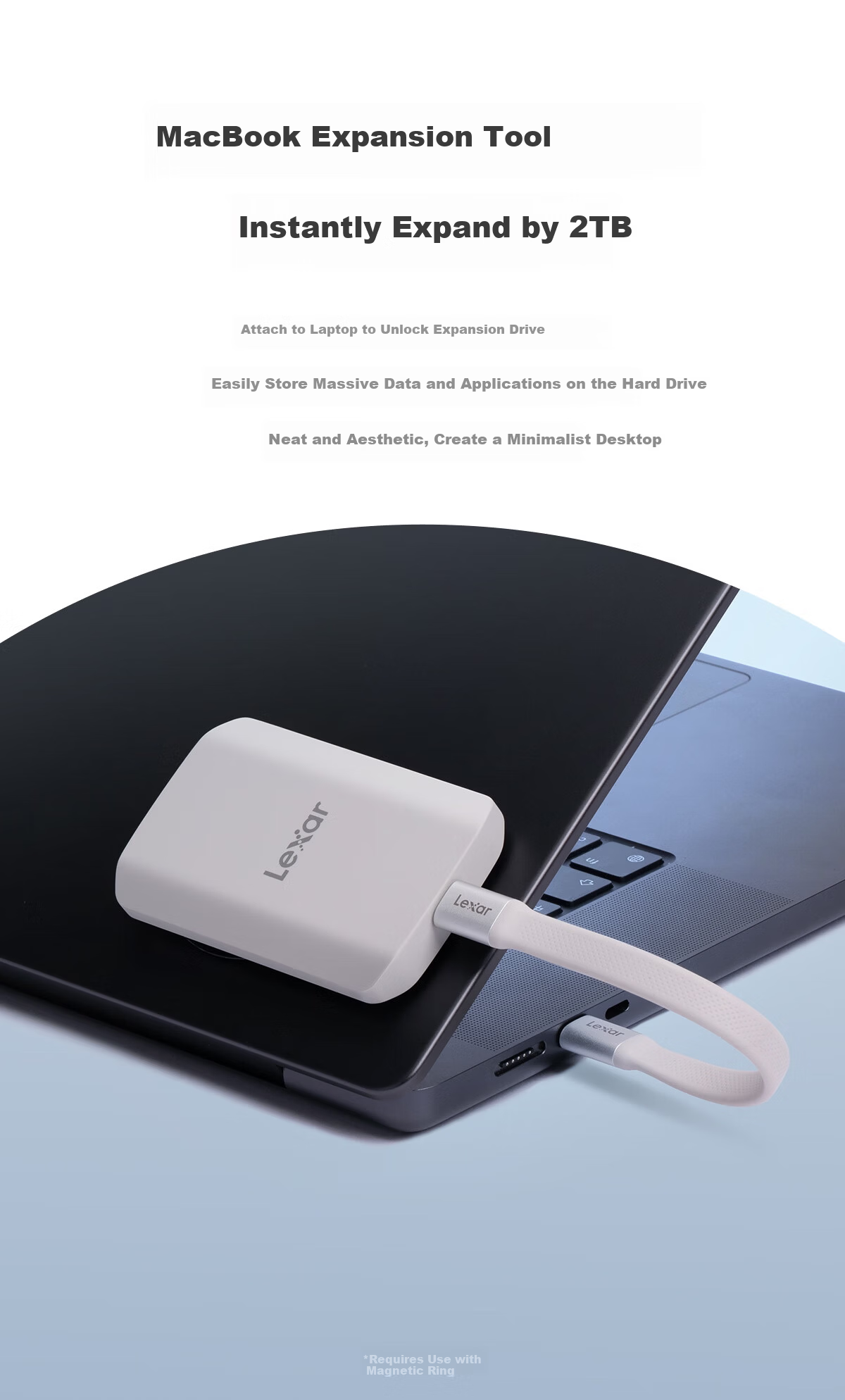 Lexar 4TB Type-C USB 3.2 Portable SSD (PSSD) ES5 2000MB/s Read Speed Magnetic Attachment for Mobile Phones and Laptops Advanced Triple Protection All-Scenario Adaptation 10