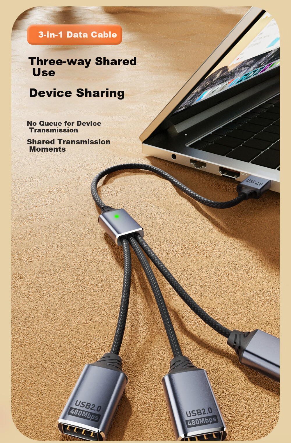Smorss USB to Type-C Adapter OTG Converter for Apple iPhone 16/15 Charging Data Cable CarPlay Headphones USB Drive Huawei Smartphone Tablet Laptop 3