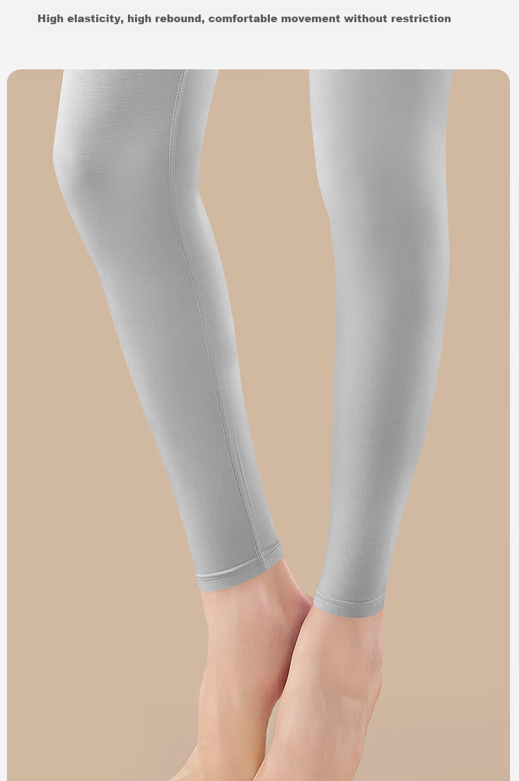 GRACEWELL 10A Modal Thermal High-Waist Seamless Women's Leggings 2025 New Thin Autumn Winter Base Layer Pants 8