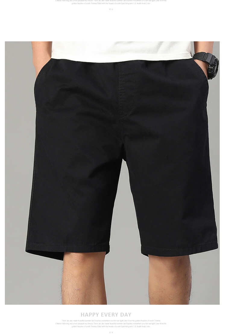 Pierre Cardin Men's Summer Cotton Lightweight Cargo Shorts Loose Straight Five-Point Pants Military Green XL 15