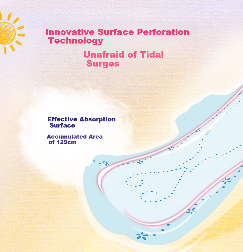 Elis King Instant Absorption Daytime Sanitary Napkins Soft Cotton 250mm 13 Pieces Breathable Dryness JD Self-operated Menstrual Pads 4