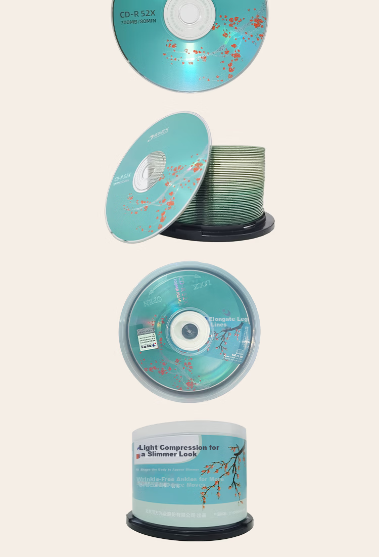 Tsinghua Tongfang Shaohua Office and Home Use CD-R Recordable Discs Blank CDs 700MB 50-Pack Spindle 6