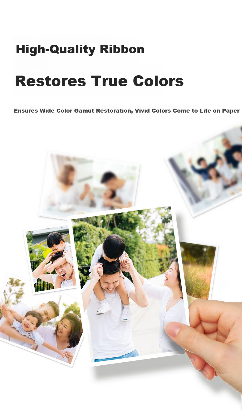 Huiwei Compatible Canon CP1500/CP1300 Photo Printer Paper Photo Paper Ink Cartridge (6 Inch 108 Sheets + 3 Ribbons) 3