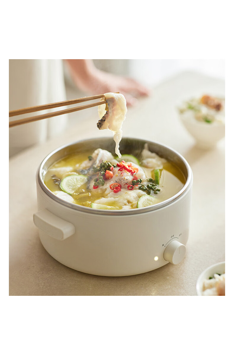 Olayks Instant Price Guarantee 618 Multifunctional Electric Cooker Stainless Steel Electric Frying Pan Household Electric Steamer with Bamboo Steamer Basket 5