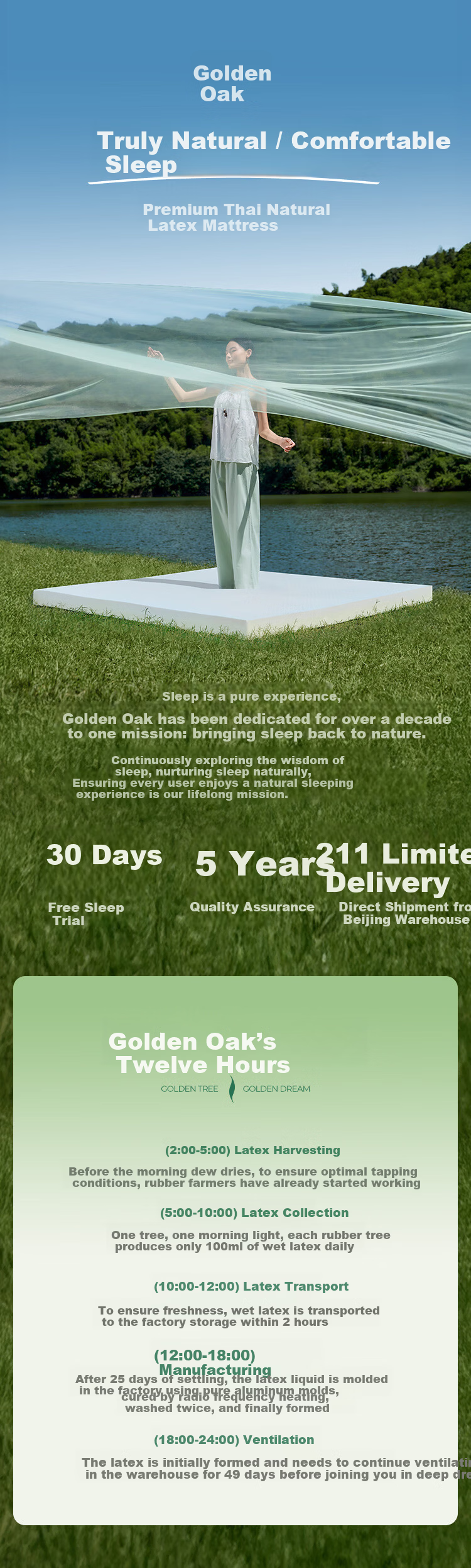 Golden Oak Thailand Imported 92% Natural Latex Mattress Pad Dormitory Single Thin Mattress 120*200*5cm 15
