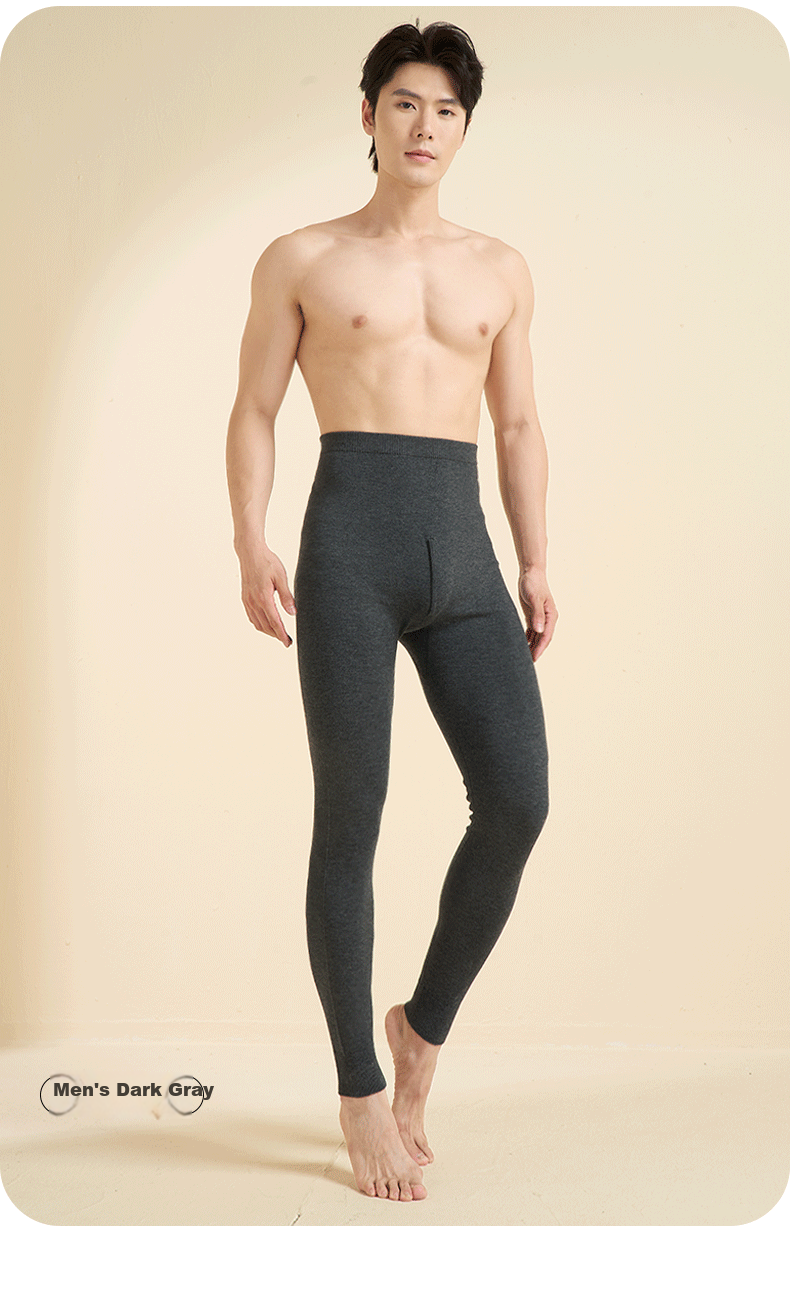 Mengyangwang Women's Thin Wool Pants Slim Fit Warm Leggings High Waist Outerwear Suitable Autumn Winter Thermal Underwear 30