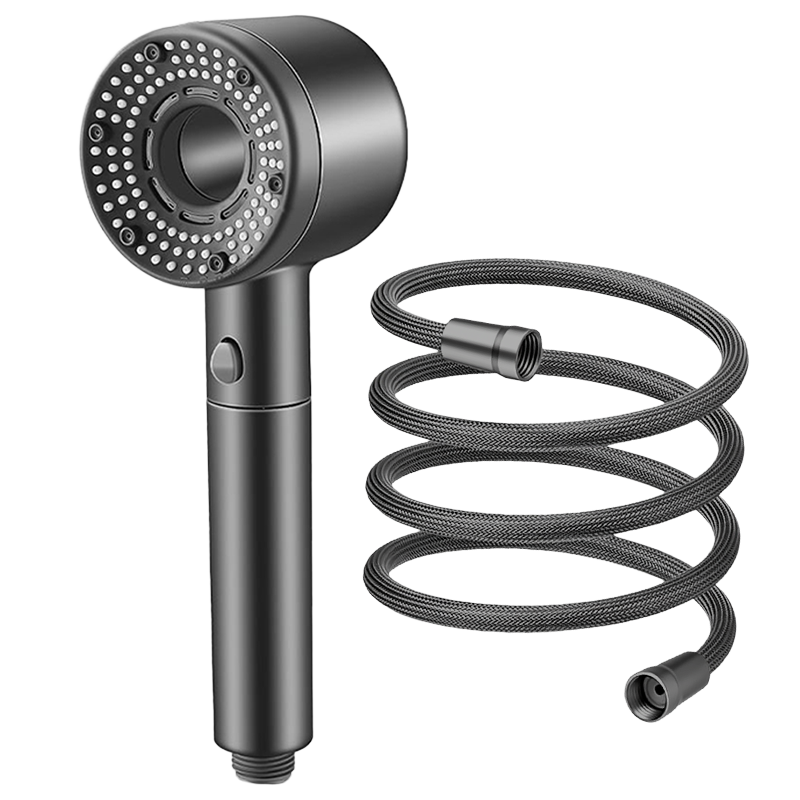 BSITN Pressurized Filter Shower Head Set with Shower Hose Handheld Showerhead One-Button Water Stop BH065