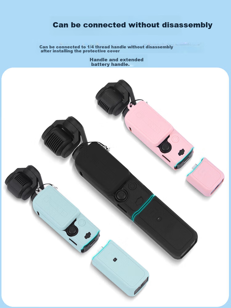 Yingshiji DJI Pocket 3 Silicone Case Protective Cover [Pocket 3 Standard Edition] Silicone Case Pink 3