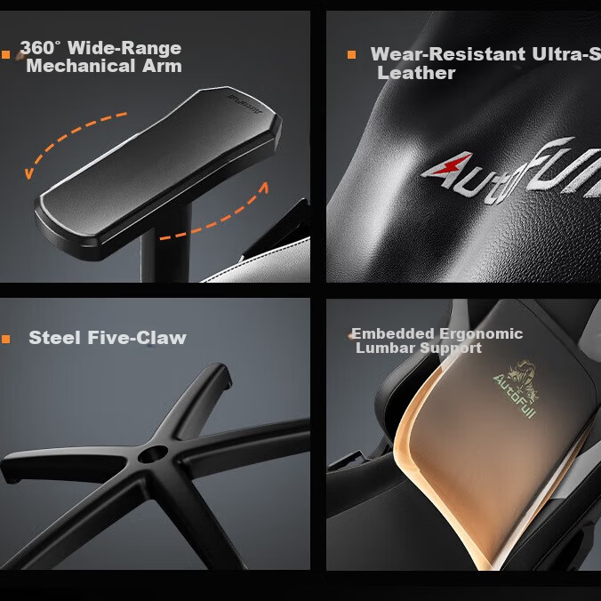 Aofeng C3 Xuanjia JD No.1 Store Limited Edition Black Gold Gaming Chair Ergonomic Office Computer Chair