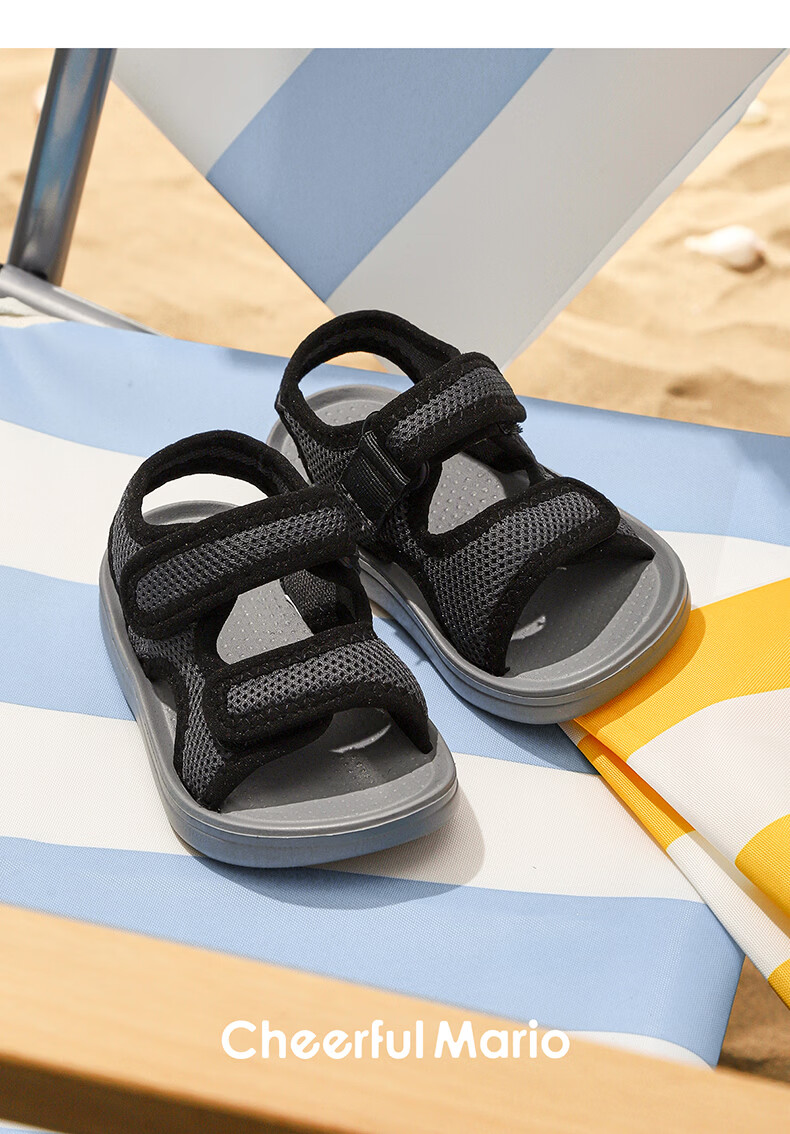 Cheerful Mario Kids Sandals Girls Summer 2026 New Baby Non-Slip Closed-Toe Toddler Boys Outdoor Beach Shoes 1-3 Years 19