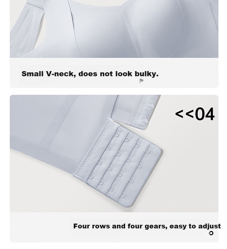 Runwei Lifting Bra for Women Large Bust Minimizing Seamless Anti-Sagging Side Support Invisible Foundation Liquid Bra Bestseller 14