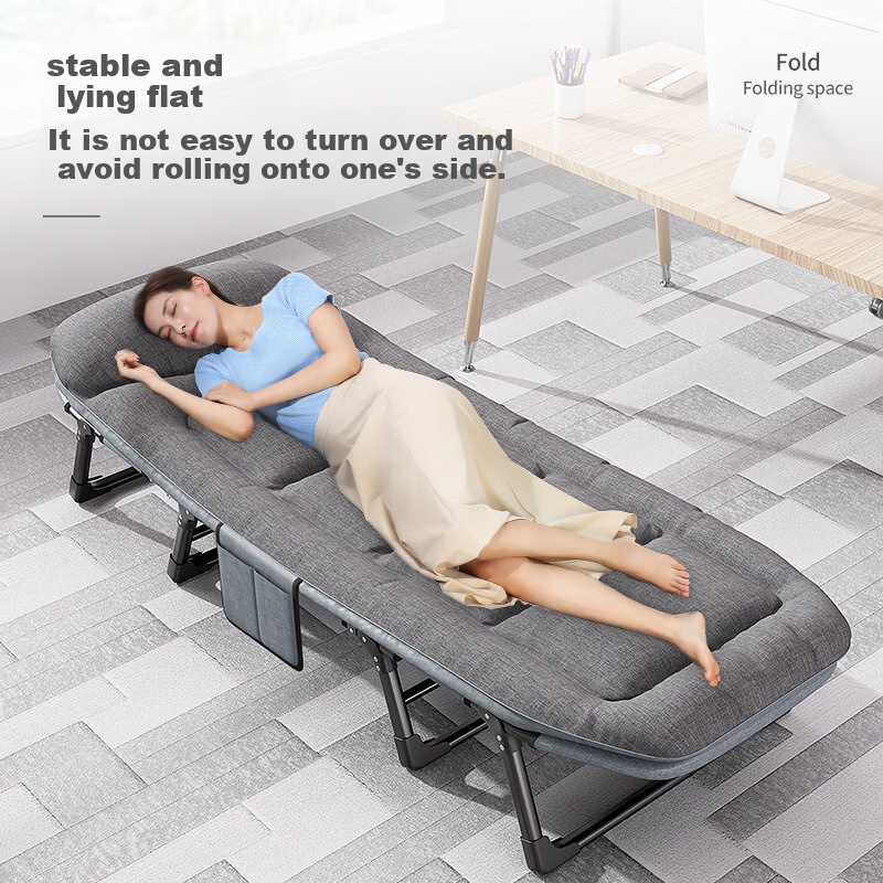 Qiyinge Office Nap Folding Bed Recliner Single Simple Military Cot Night Shift Duty Hospital Care Bed 15