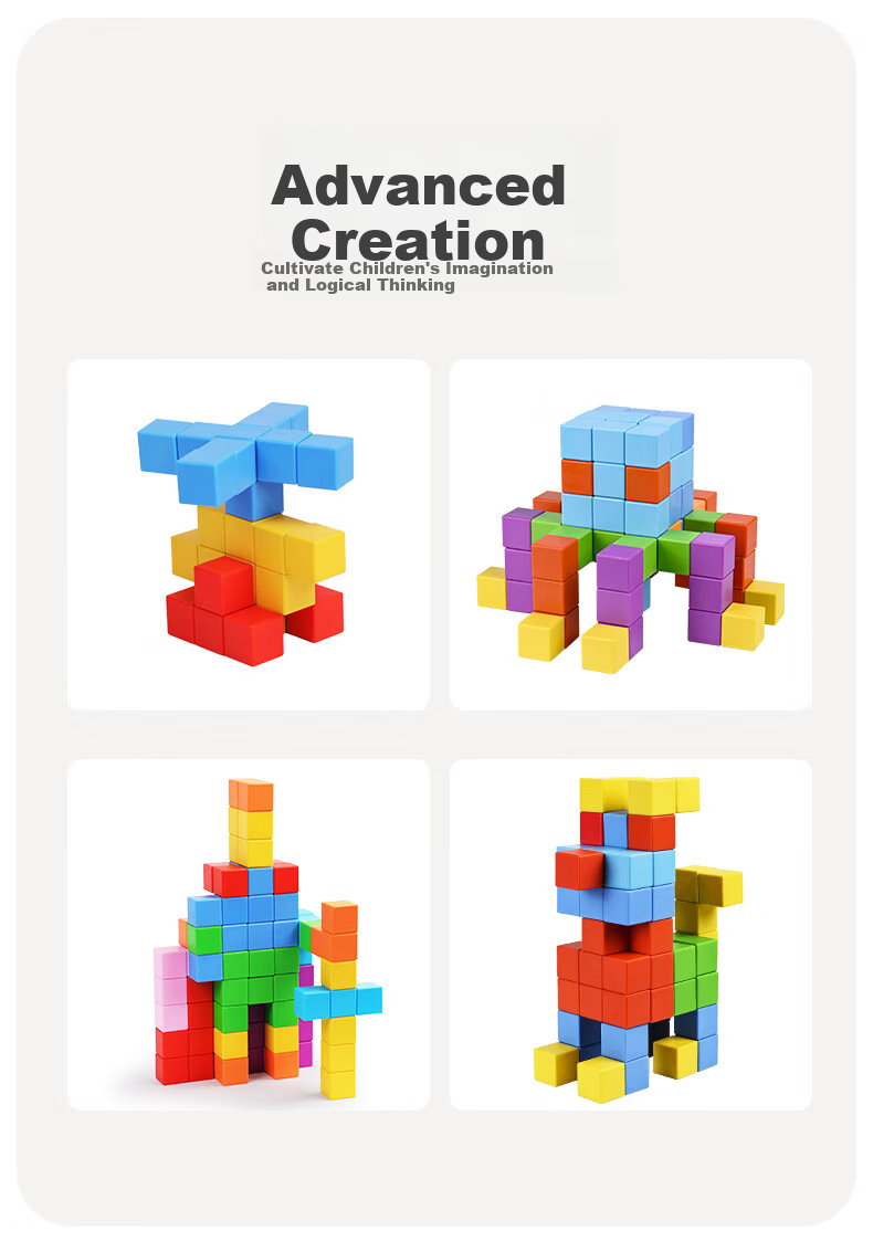 MAGPLAYER Magnetic Building Blocks 48-Piece 3D Magnetic Geometric Puzzle Toy for Kids Ages 3-6 Educational Birthday Gift 5