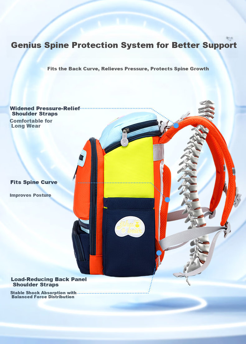 Almost Bear School Backpack for Elementary Boys and Girls Grades 1-3-6 Lightweight Large Capacity Children's Ergonomic Double Shoulder Bag 15