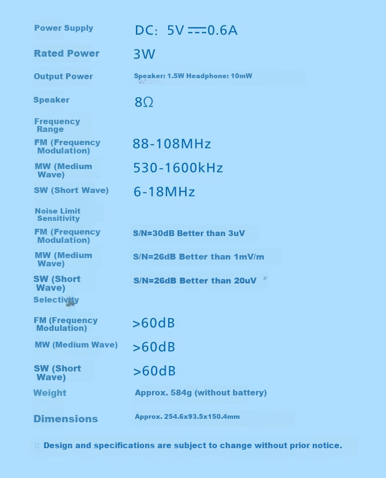PHILIPS TAR2368S Full Band Radio Pointer Rechargeable Lithium Battery Portable FM Semiconductor Vintage Desktop Broadcast Elderly Portable Speaker 12