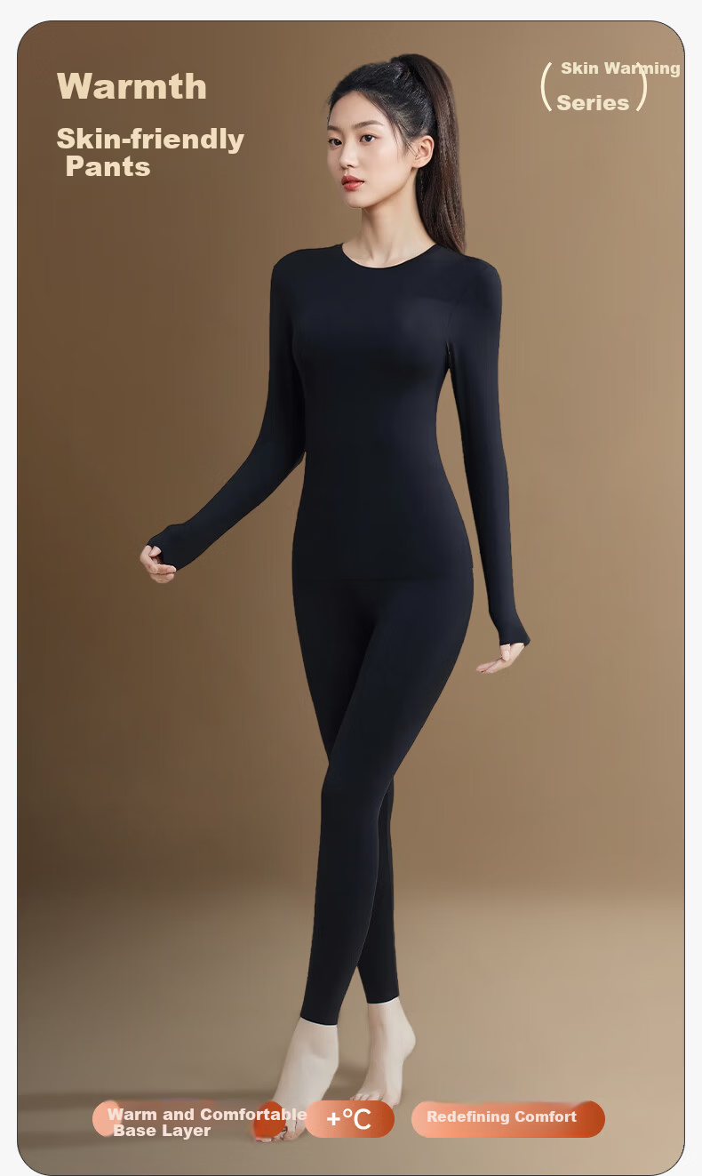 Herbal Original Color Women's Thermal Leggings Autumn Winter New Seamless High Waist 10A Antibacterial Antistatic Thermal Underwear Pants 1
