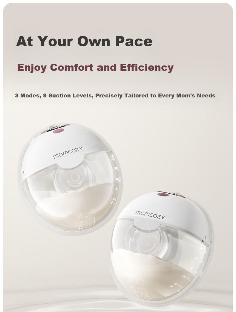 Momcozy M5 Double Electric Breast Pump Hands-Free Silent Wearable Automatic Milk Collector Bionic Suction 7