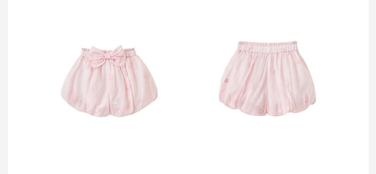 ASK JUNIOR Kids Pants 2026 Summer Toddler 3D Flower Bud Shorts Girls Sweet Cute Bowknot Casual Shorts 16