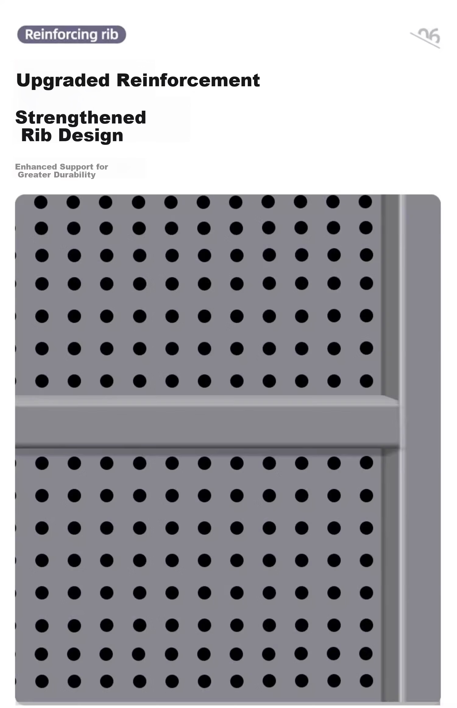 TANGJI Wall-Mounted Pegboard Storage Rack Gaming Desk Accessories Metal Organizer with Hooks 12