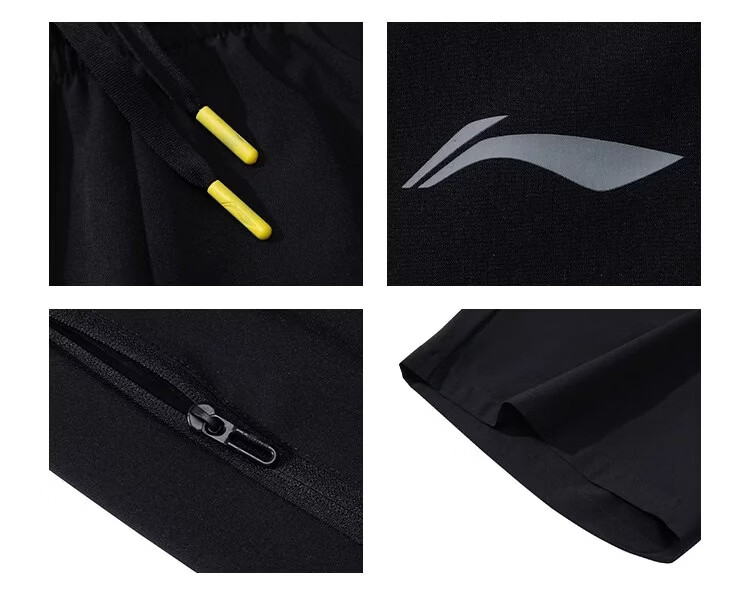 LI-NING Quick-Dry Breathable Women's Sports Shorts Fitness Series Stretch Comfortable Casual Classic Versatile Shorts 6