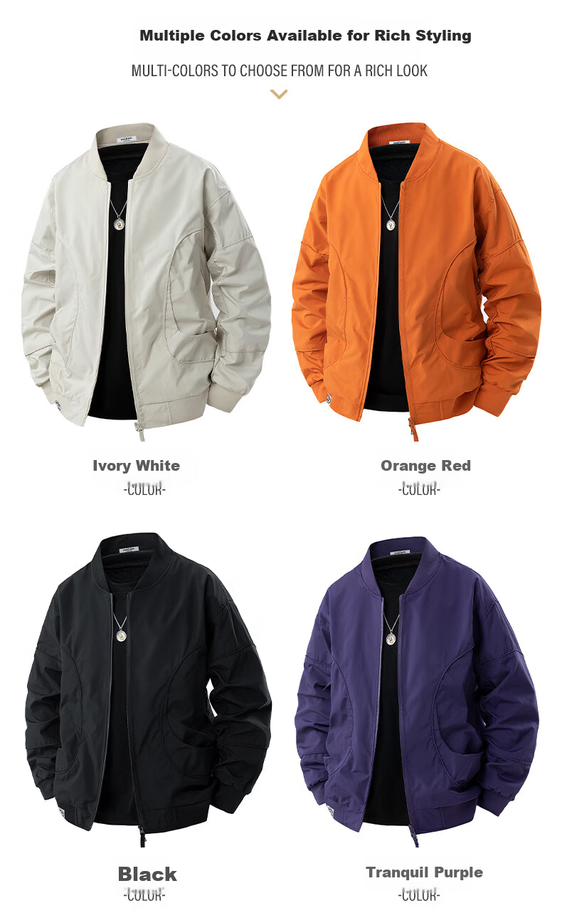 Paul Frank Japanese Style Baseball Jacket Men Autumn New Loose Trendy Casual Coat Orange XL 5