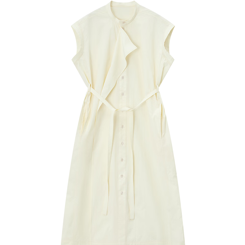 Demana UPF50+ Summer Sun Protection Quick-Dry Sorona Stand Collar Flowy Loose Slimming Women's Dress