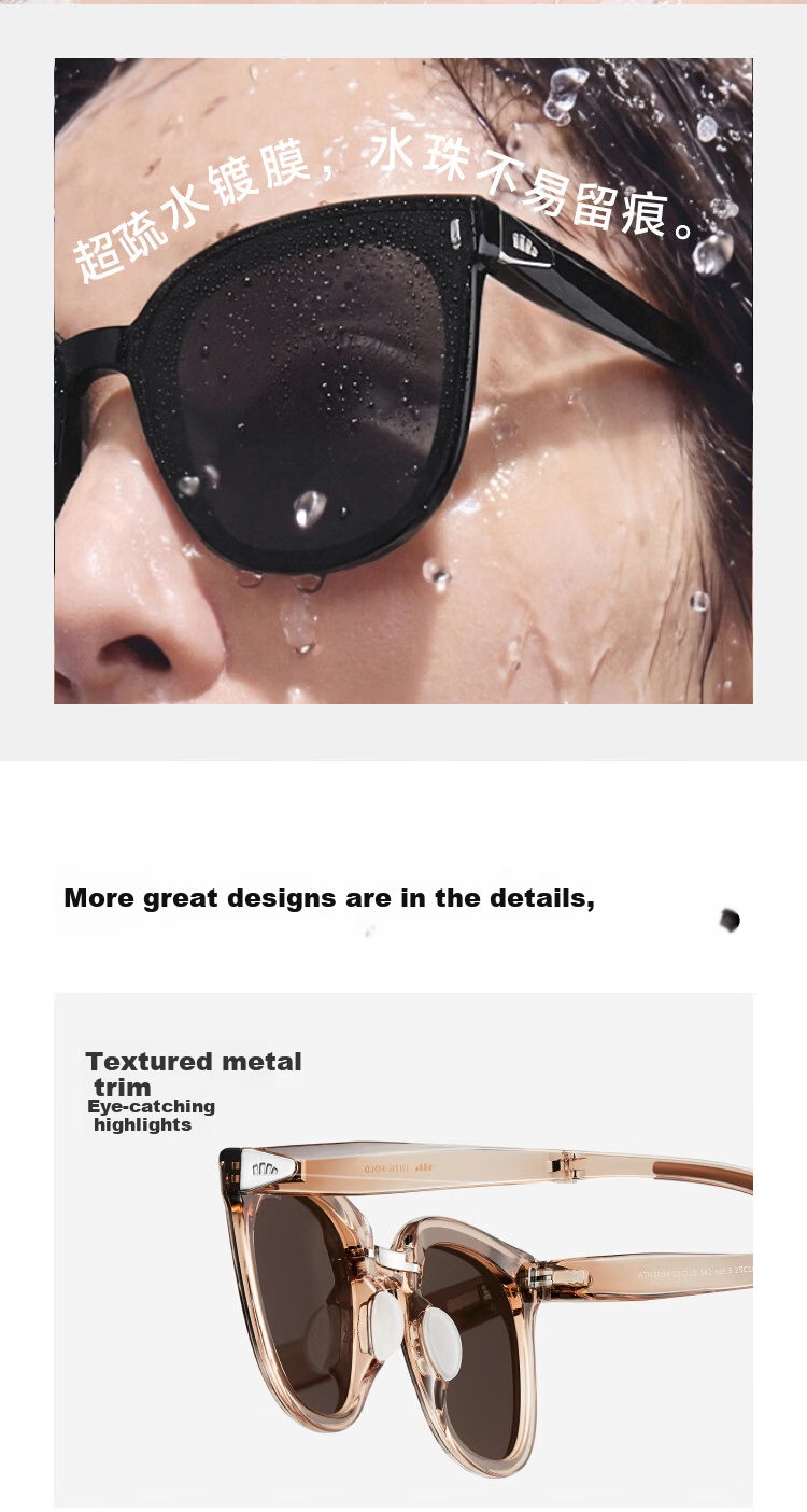 Beneunder Sunglasses Unisex UV Protection Cycling Driving Square Round Large Frame Outdoor FD020 16