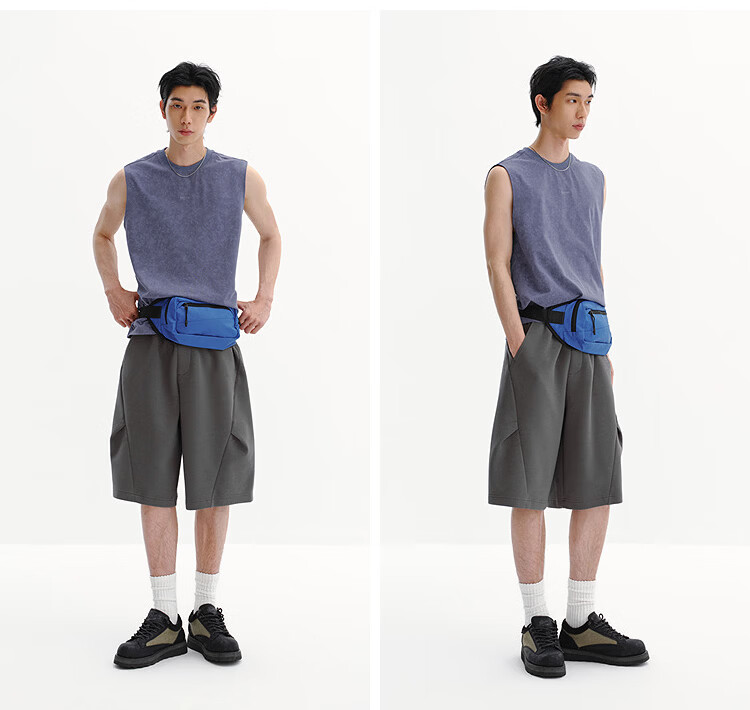 Semir Casual Men's Summer Knee Pleated Six-Point Shorts 2026 101326125103 10