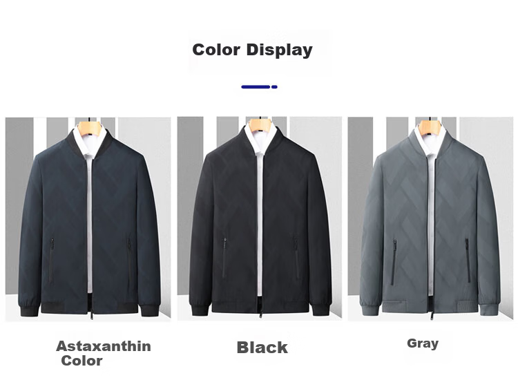 ROMON Men's Spring and Autumn Business Executive Jacket Black L 7
