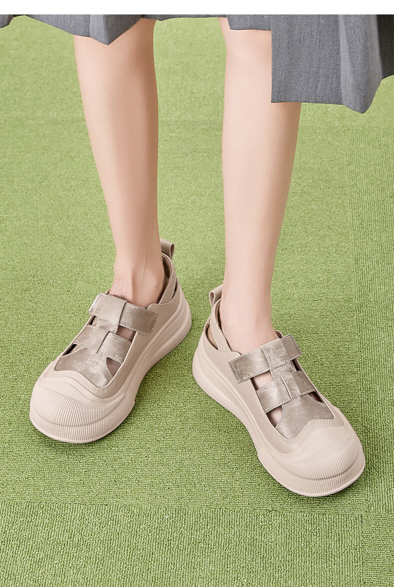 Saturday Casual Women's Sandals 2026 New Summer Thick Sole Height Increasing Lightweight Breathable Sports Sandals for Skirts 12