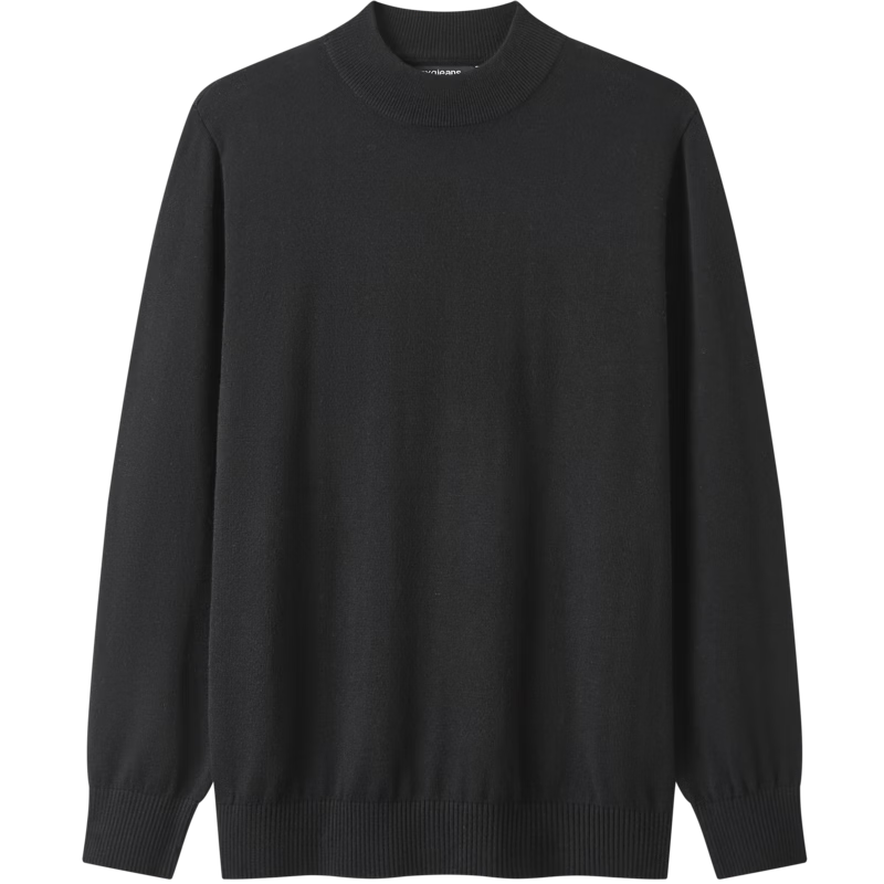 Gxgjeans Men's Multi-Color Wool Blend Half Turtleneck Knit Sweater Base Layer Winter 2025 New Black 175/L