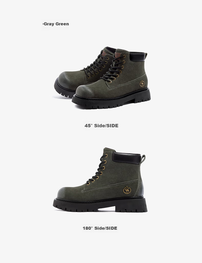 CAMEL [Shanyue] Women's Work Boots Trendy Thick-Soled Martin Boots L25W076018R Earth Yellow (Suede Lining) Size 37 53