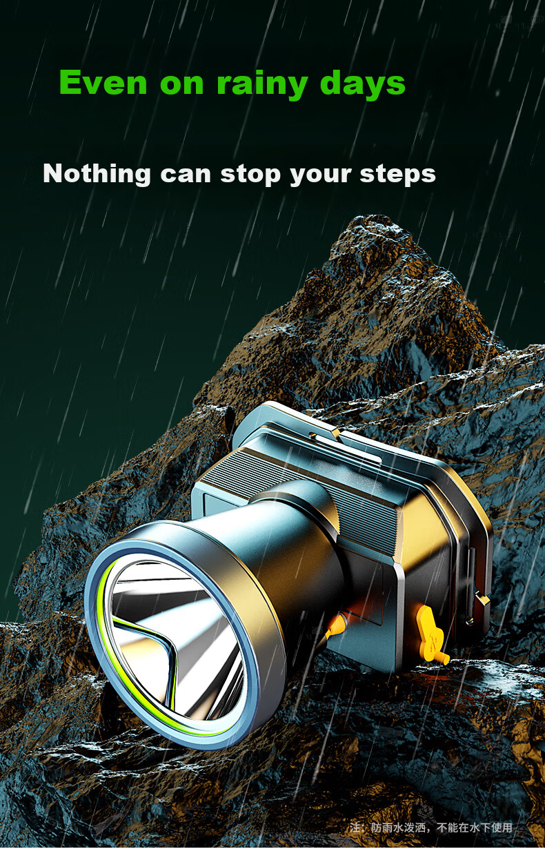 Bright General Rechargeable High-Power Small Headlamp Ultra-Bright Head-Worn Flashlight Outdoor Lighting Long Battery Life Mining Lamp for Beachcombing 19
