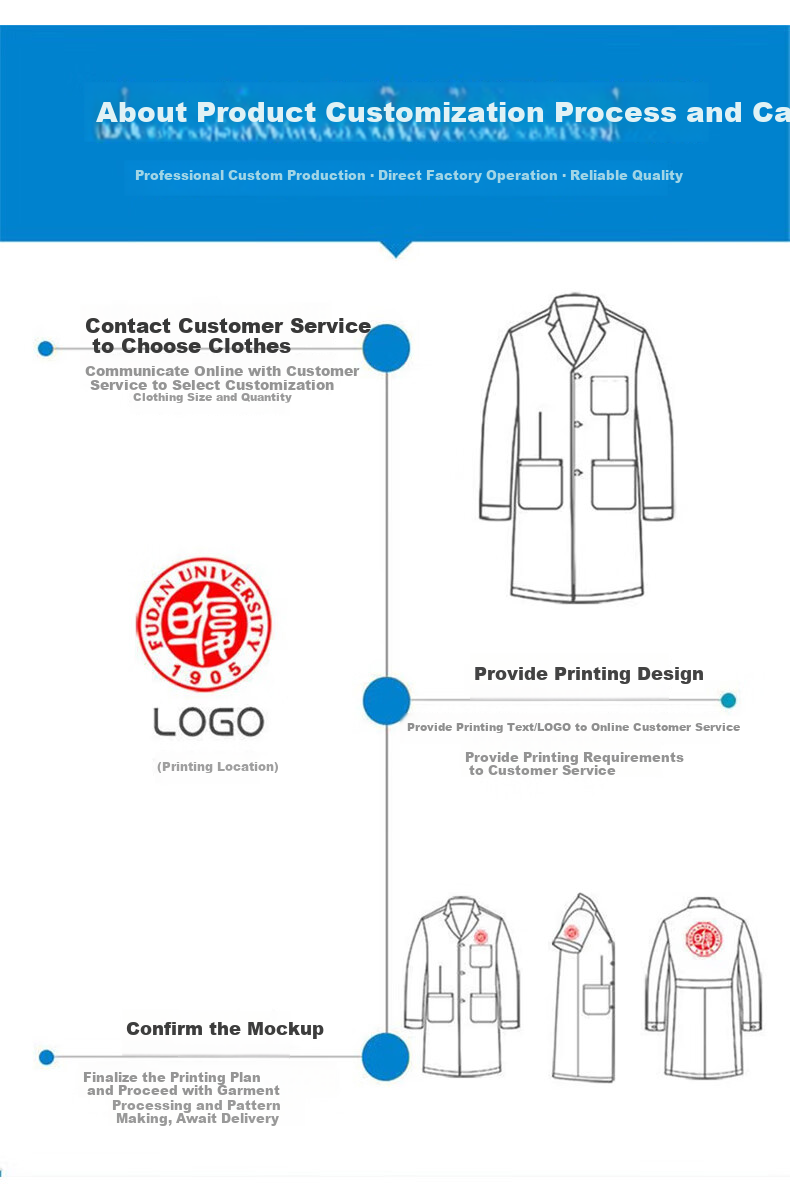 Artiya Long Sleeve White Lab Coat S Size Button Style Customizable Chemical Experiment Workwear Labor Protection Clothing 4