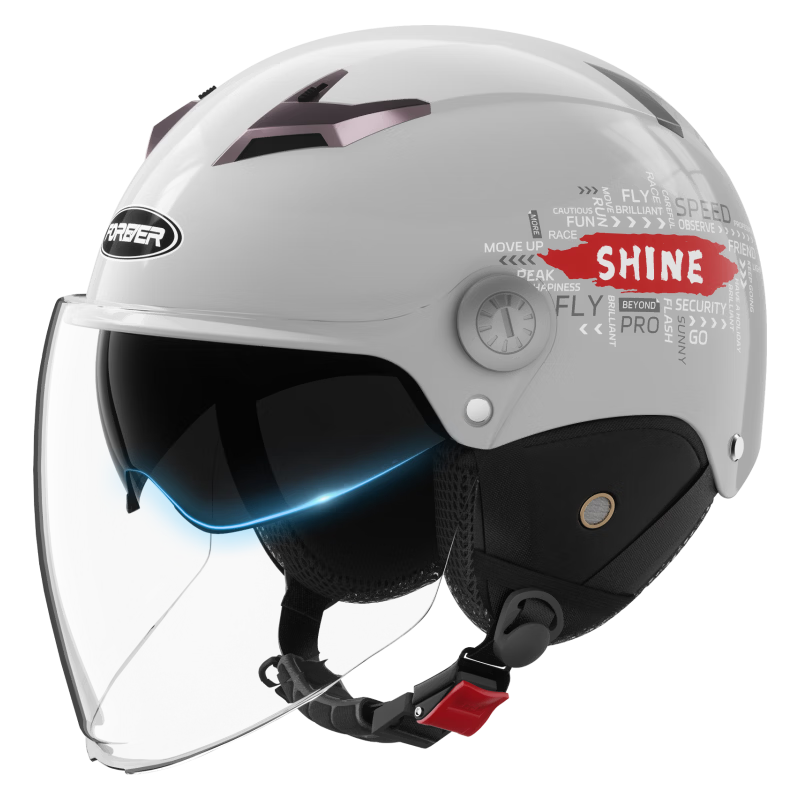 FOREVER Helmet, Electric Bicycle Summer Wear for Men And Women, Battery Motorcycle Riding, 3C Certified, New National Standard A-Class Half Helmet, All-Season Universal Safety Helmet, 013 Detachable Ear Protection, Long Visor, Premium Gray
