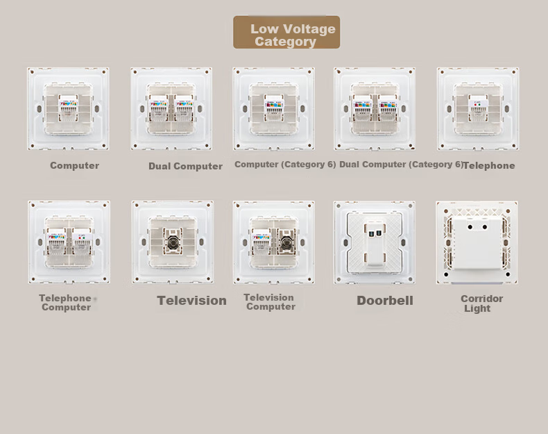 DELIXI Switch Socket CD295 Ultra-thin Matte Frosted Large Panel 86 Type Concealed Silver Osmanthus Yellow Angled Five-hole 10 Pack 32