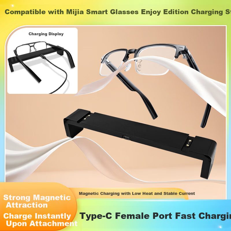 Trendsetter Charging Cable Base Stand for Xiaomi Smart Glasses MIJIA Yuexiang Edition Magnetic Charging Dock Accessory