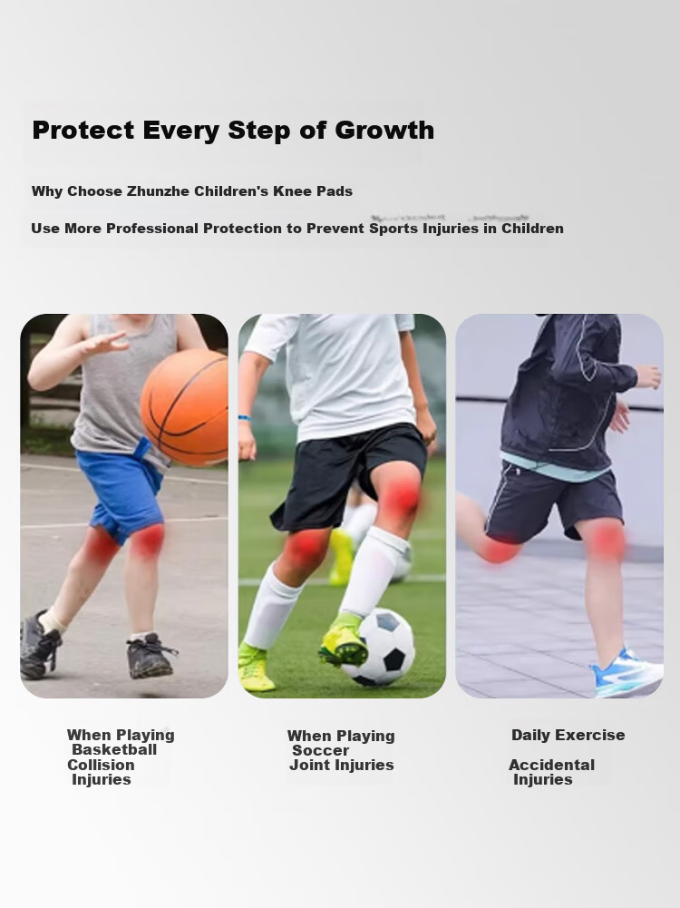 Zhunzhe Kids Protective Knee Pads Basketball Training Outdoor Sports Cycling Unisex Student Knee Joint Anti-Fall Guards 3