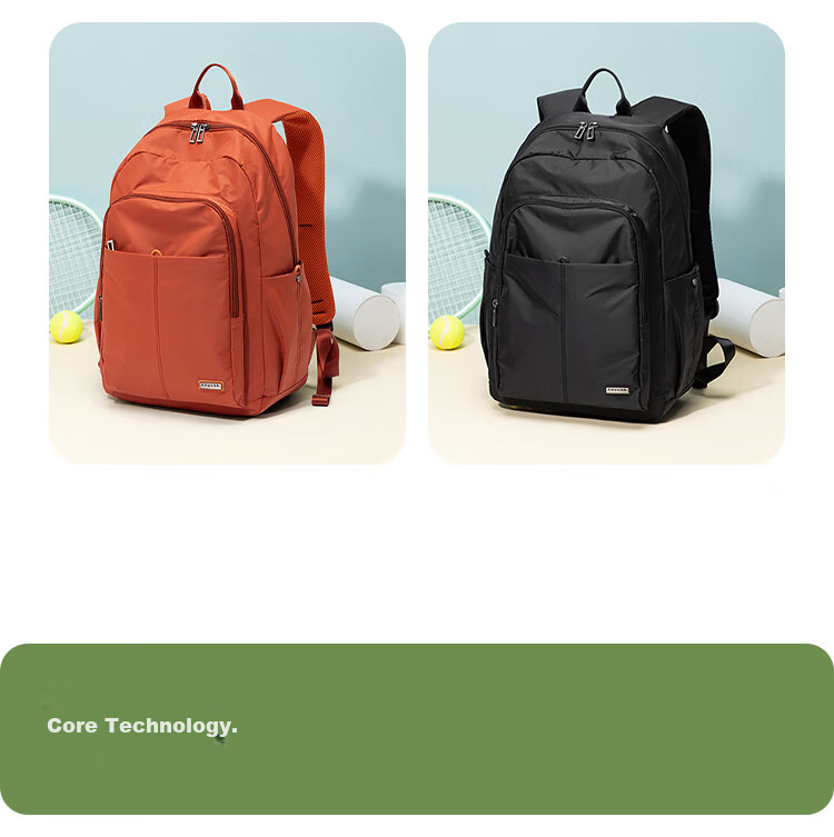 FOUVOR Firefox Casual Women's Large Capacity Oxford Cloth Backpack Short Trip Travel Bag Student Schoolbag Red 4