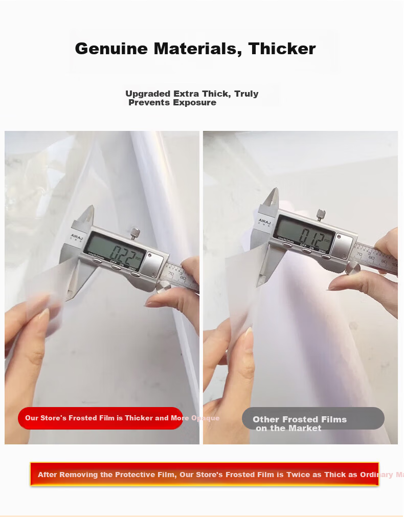 Xinuo Frosted Window Film Privacy Sticker Opaque Light-Transmitting Bathroom Door Anti-Peeping Protective Film 7
