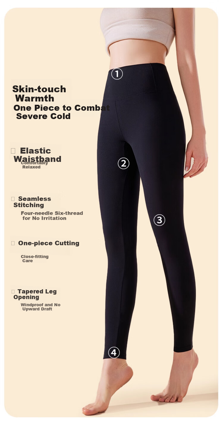 Caiyue High-Waist Pure Cotton Thermal Pants for Women 10A Antibacterial Shaping Leggings Xinjiang Cotton Stretch Knit Single Pants 9