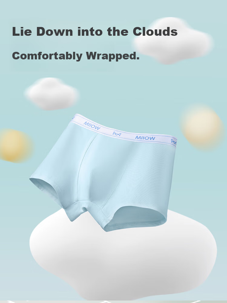MiiOW 10A Antibacterial Cotton Youth Development Period Thin Boxer Briefs for Overweight Boys High School Students 3