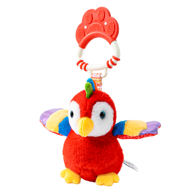 Jollybaby Birdie Soothing Plush Toy Infant Stroller Hanging Plush Car Toy Crib Mobile - Parrot