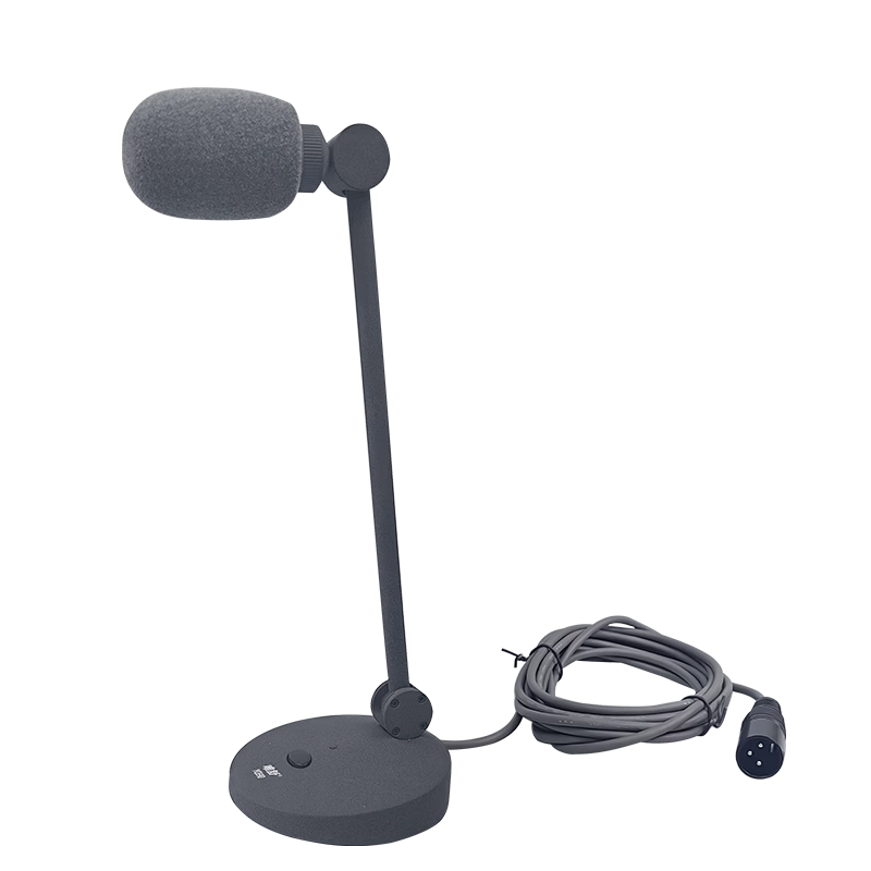 Weishu YC690 Wired Desktop Conference Microphone, Three-Pin XLR Connector, 48V for Mixer, Gooseneck Professional Microphone, Condenser Microphone for News Broadcasting And Lecturing