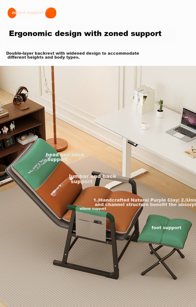 Chibilun Computer Chair Reclining Office Chair Home Lazy Sofa Dormitory Backrest Study Chair Gaming Chair 9