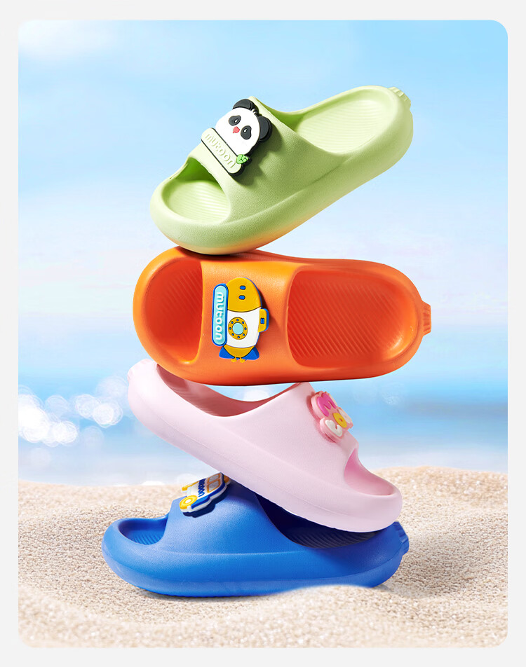 Mutong Kids Summer Slippers Boys Girls Cartoon Bathroom Indoor Soft Sole Lightweight Trendy Slippers Police Car Blue Size 26 220 15