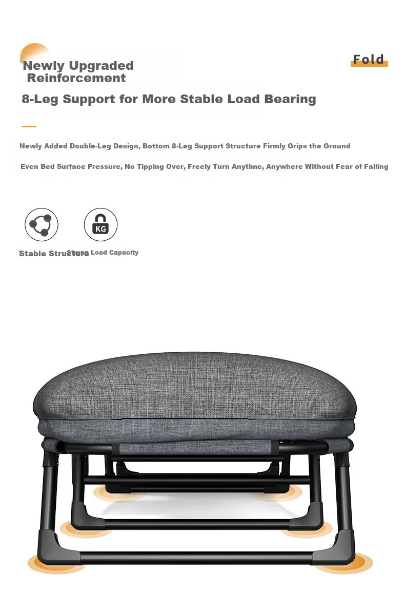 Qiyinge Office Nap Folding Bed Recliner Single Simple Military Cot Night Shift Duty Hospital Care Bed 12