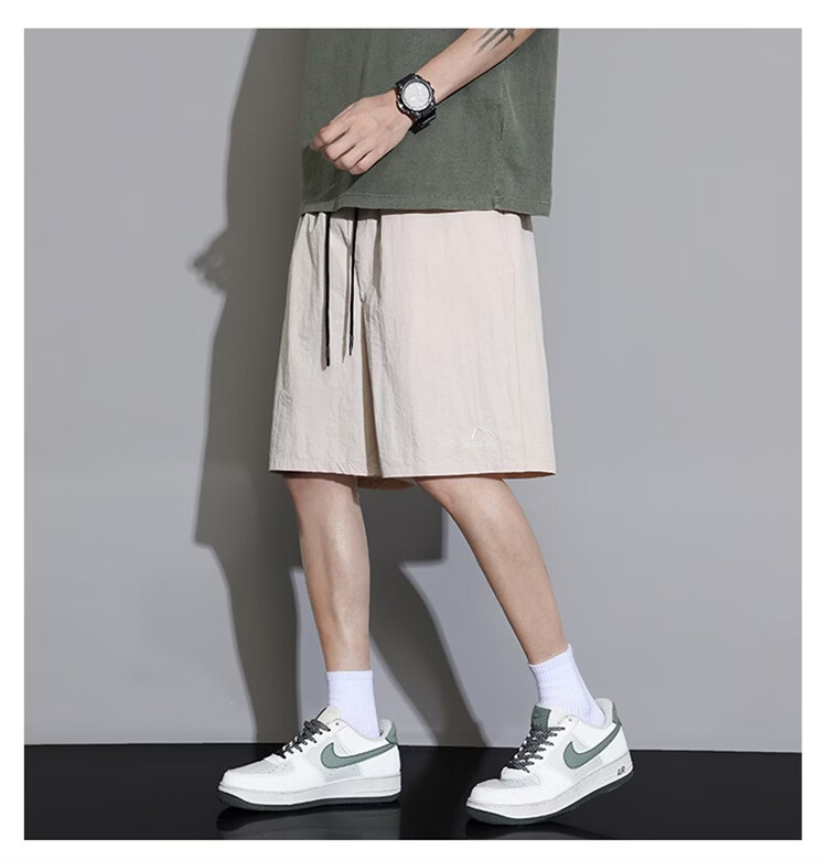 GLM Men's Summer Thin Ice Silk Casual Shorts Loose Sports Beach Mid-Length Pants 13