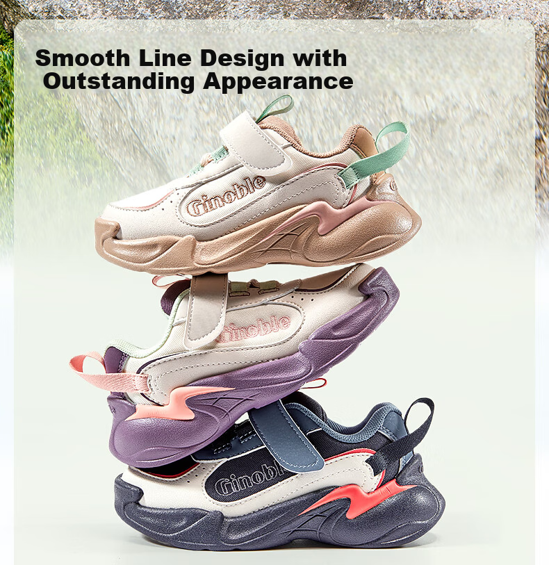 Ginoble Spring Autumn Soft Sole Baby First Walking Shoes Toddler Boys Girls Infant Functional Shoes GW1786 Blue Night 4
