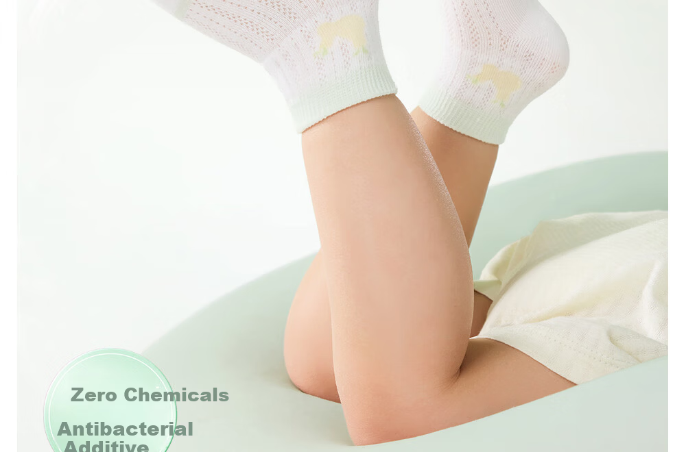 Beitais Children's Socks 3-5 Years Summer Thin Newborn Baby Mesh Socks Breathable Mid-Calf Socks for Boys and Girls 19